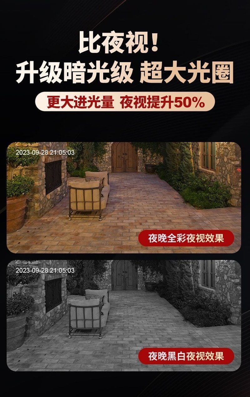 免充值流量4G太阳能三画面监控摄像头家用室外360度无网