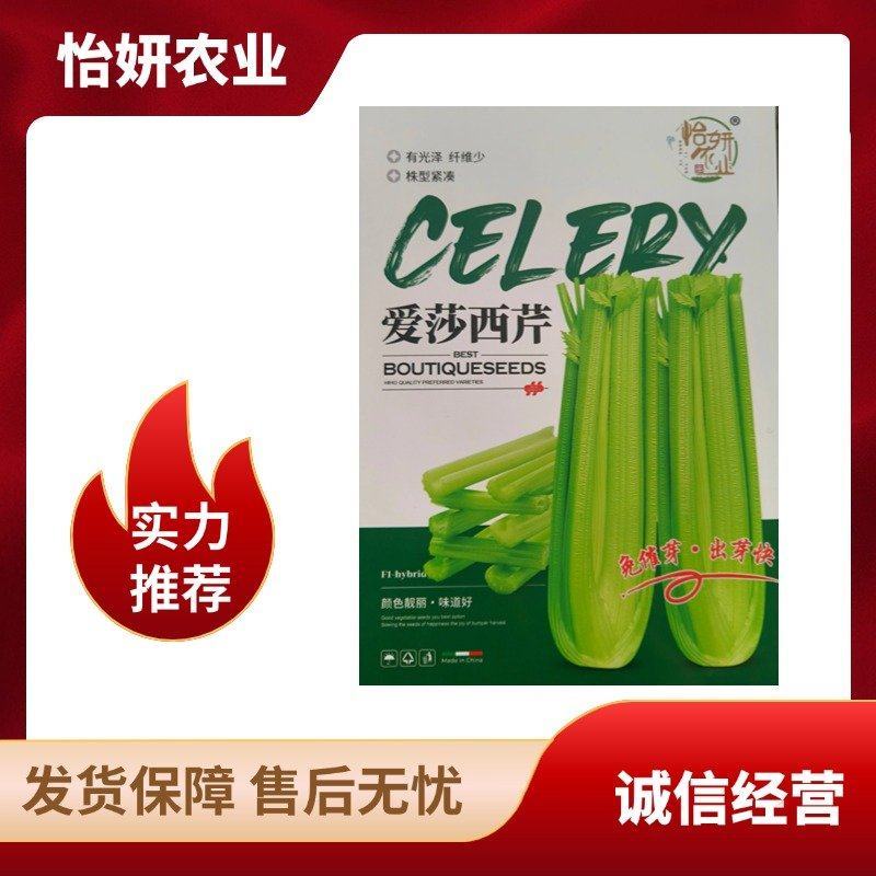 芹菜种子叶柄黄绿色纤维少早熟西芹种子高产包邮
