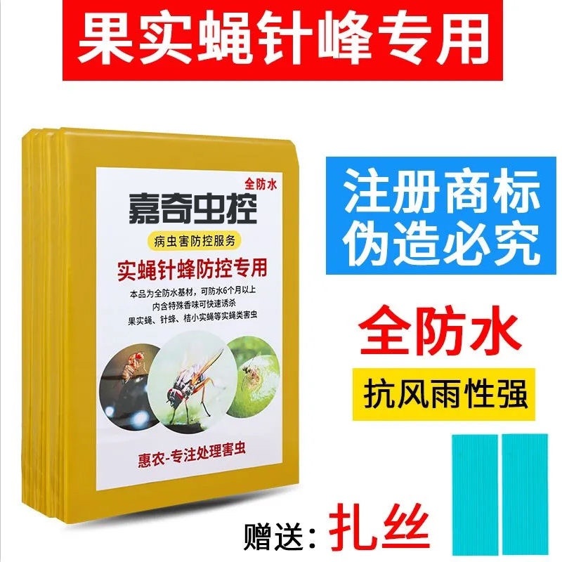 瓜果实蝇粘胶板针蜂诱粘剂防针蜂贴菜园果树粘虫板果蝇诱捕器