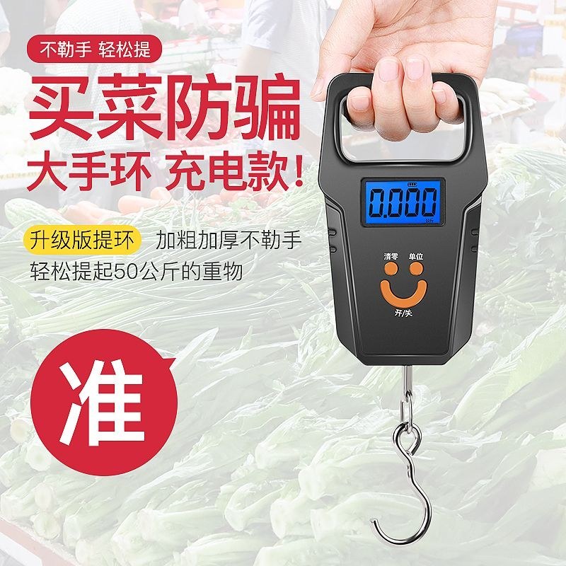电子称〈包邮〉凯丰迷你称重电子称手提秤50kg手提电