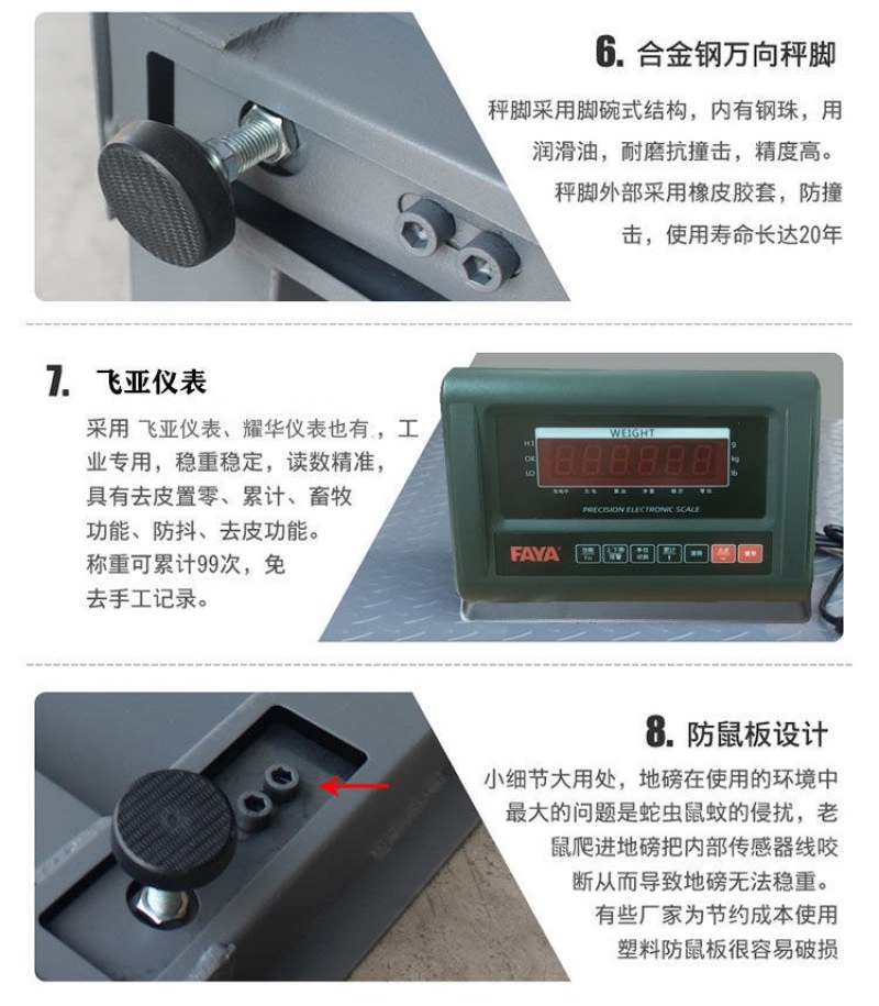 电子地磅秤无线小地磅家用带围栏1-5吨工业秤地磅