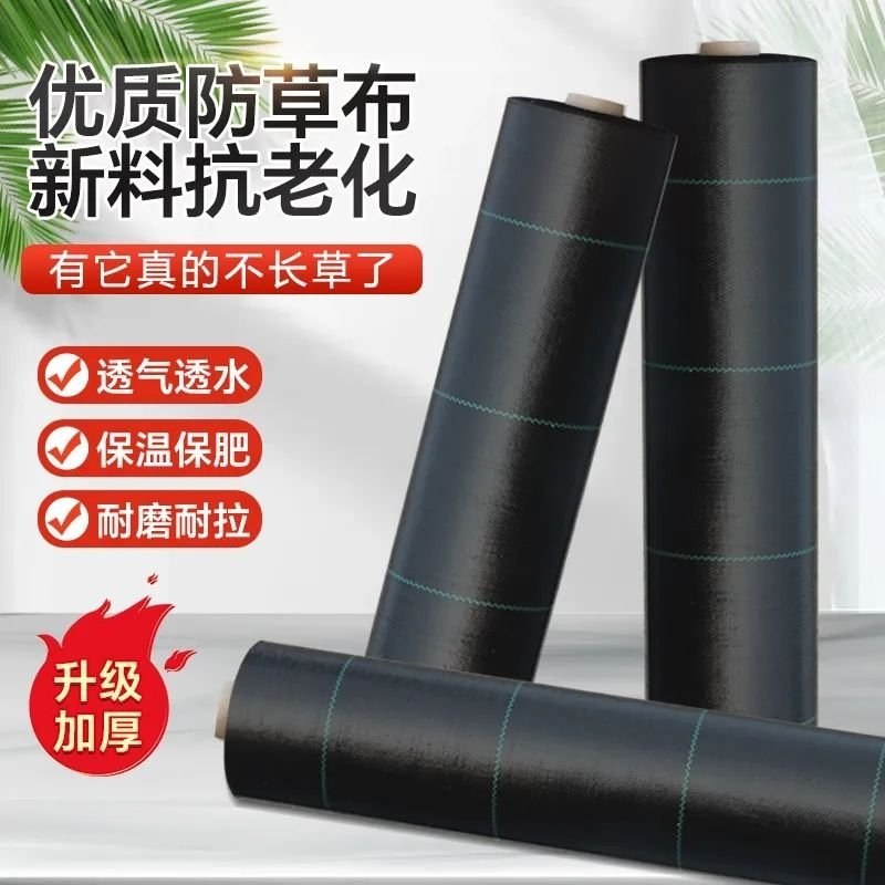 农用加厚耐用抗老化防草布园艺地布遮盖草黑色膜果树园透气保