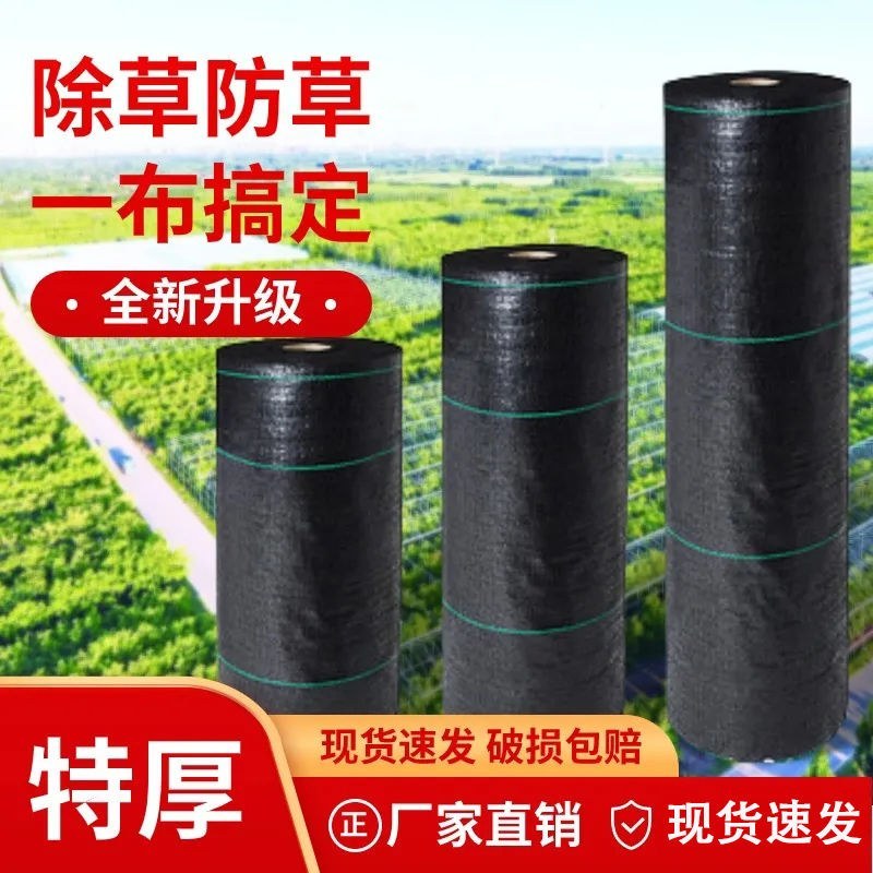 农用加厚耐用抗老化防草布园艺地布遮盖草黑色膜果树园透气保