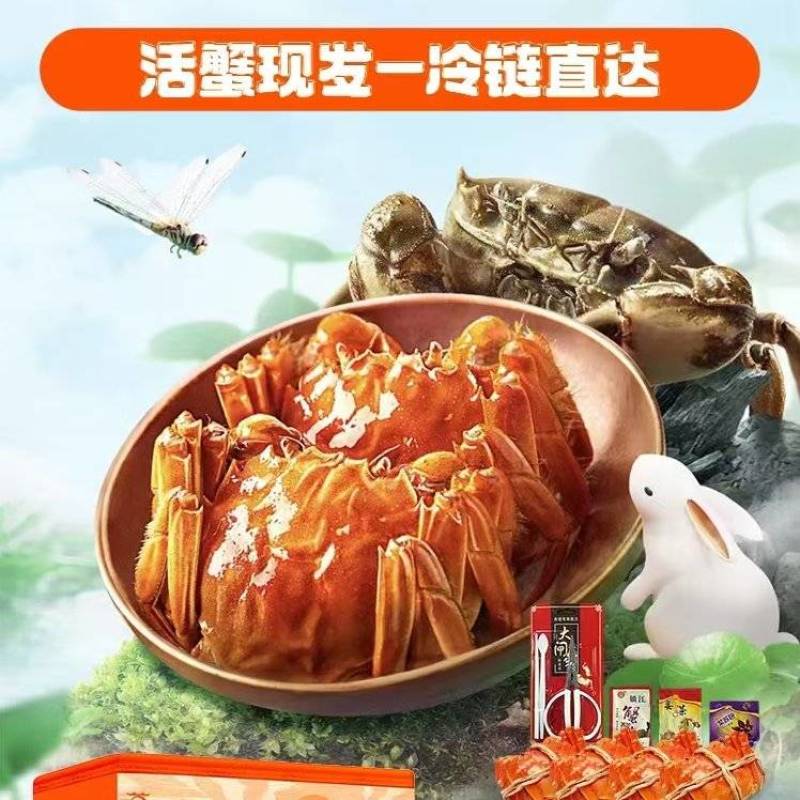 中秋福利热卖阳澄湖镇大闸蟹一手货源社群团购集采价优礼盒装
