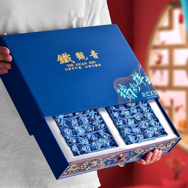 安溪浓香型铁观音茶叶礼盒装绿茶1725新茶兰花香包邮