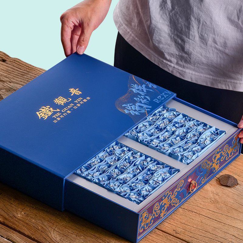 安溪浓香型铁观音茶叶礼盒装绿茶1725新茶兰花香包邮