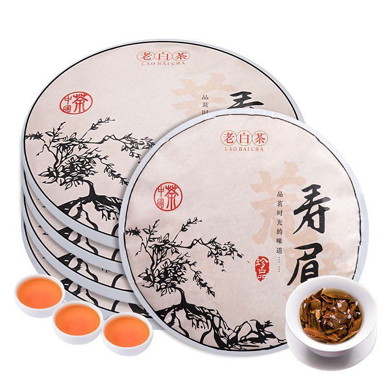 老白茶福鼎2015寿眉高山茶叶浓香型贡眉茶饼礼盒装