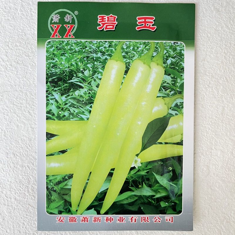 萧新碧玉羊角椒种子早熟浓辣多果鲜食腌制两用农家春秋播种