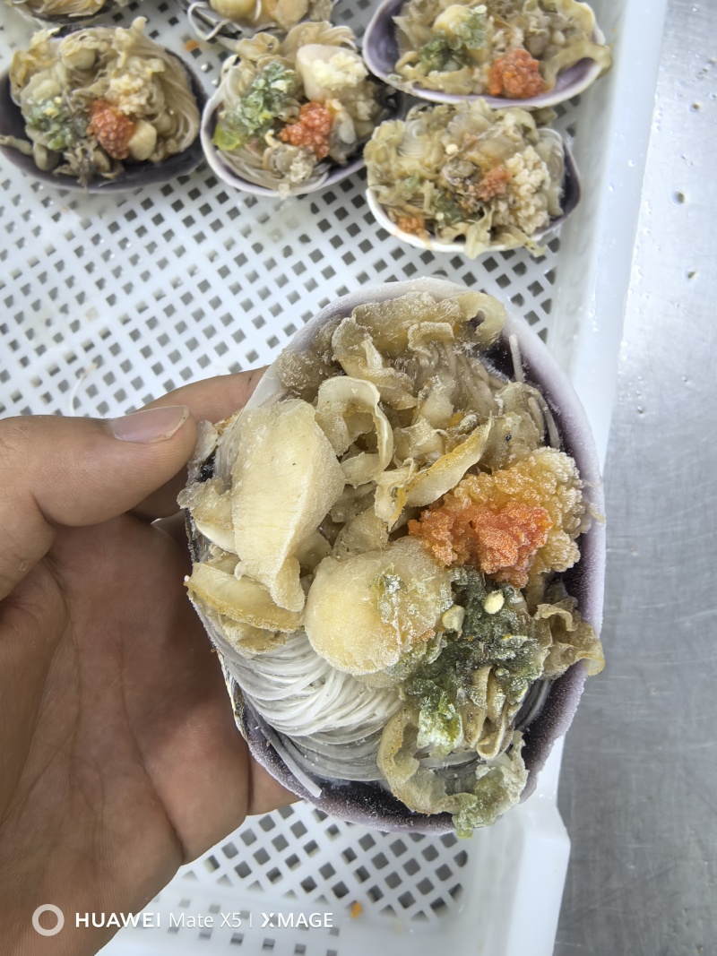 蒜蓉粉丝小蚌仔10个冷冻水产天鹅蛋贝类大蛤蜊半成品自助烧