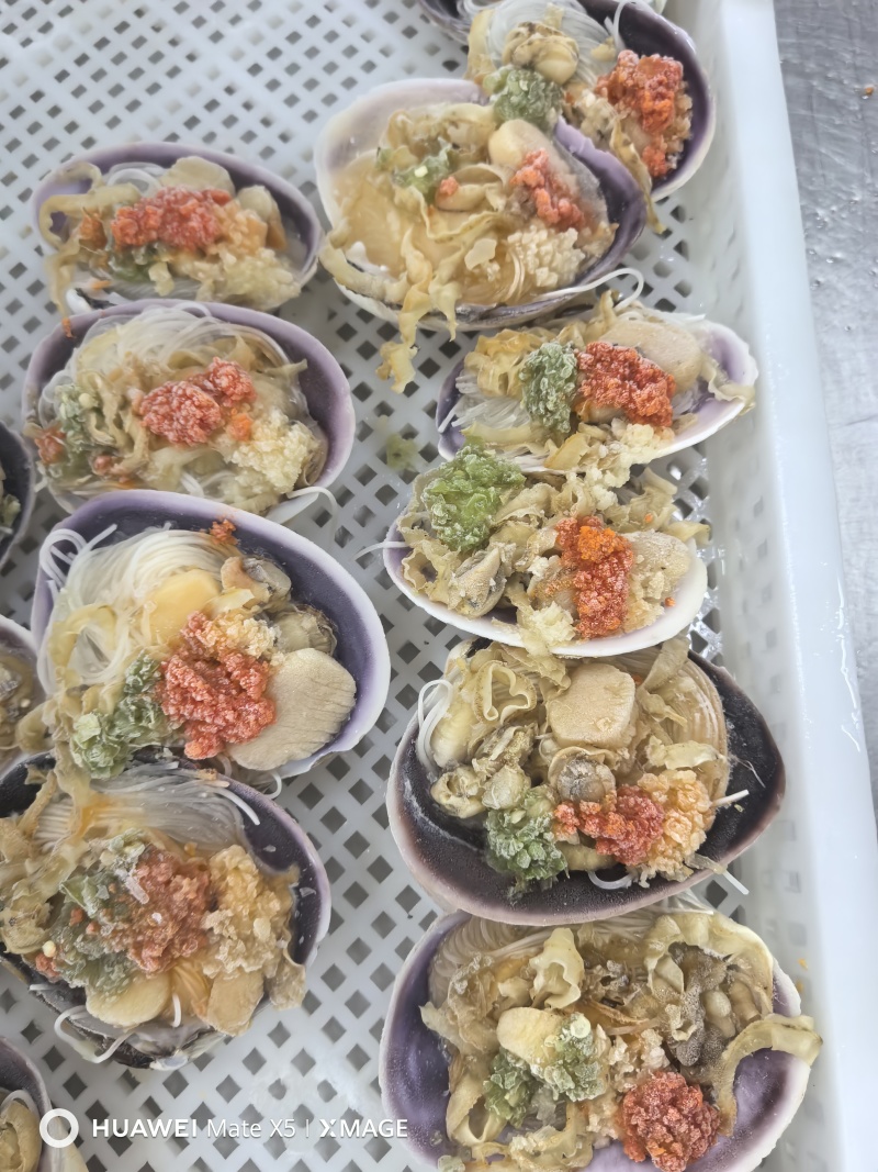 蒜蓉粉丝小蚌仔10个冷冻水产天鹅蛋贝类大蛤蜊半成品自助烧