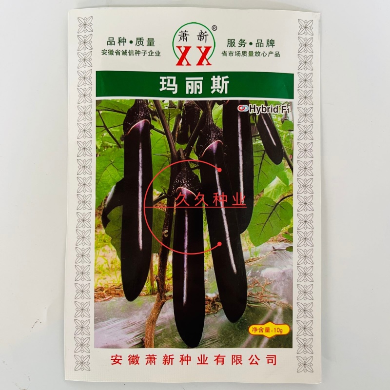 萧新玛丽斯茄子种子紫黑长茄种籽春秋农田高产蔬菜种籽长棒形