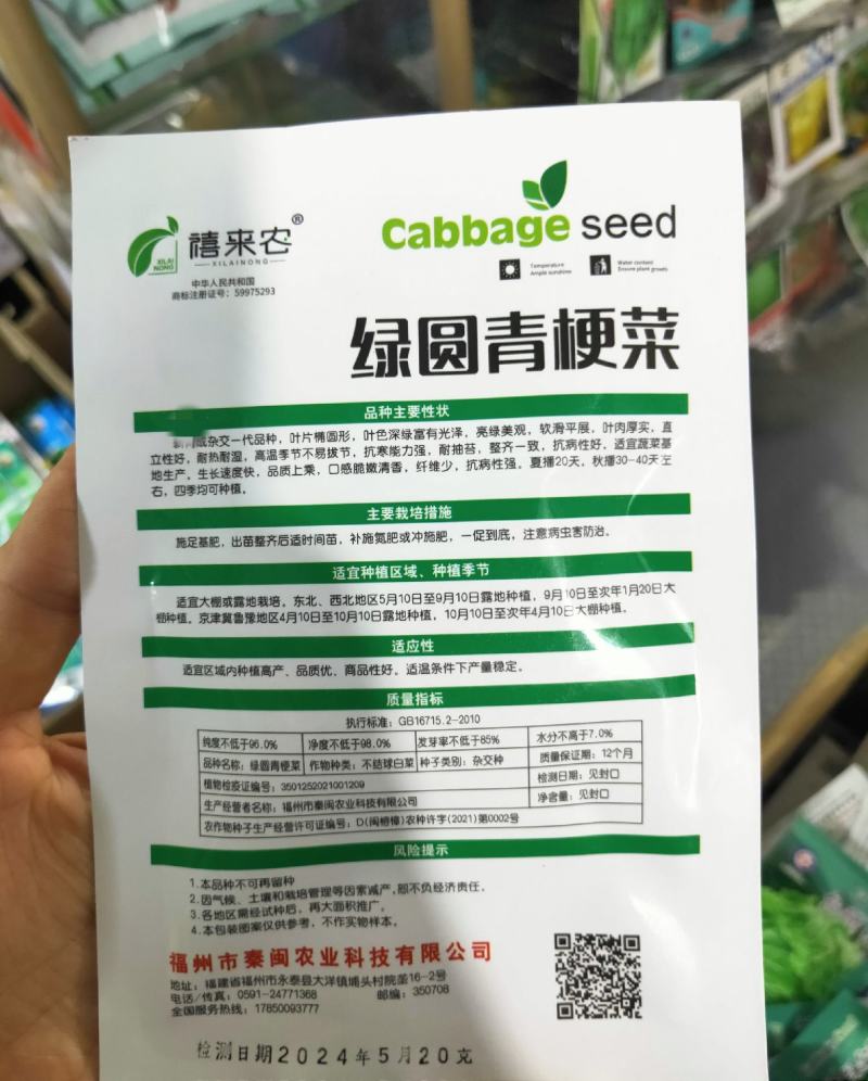 绿圆青梗菜种子
