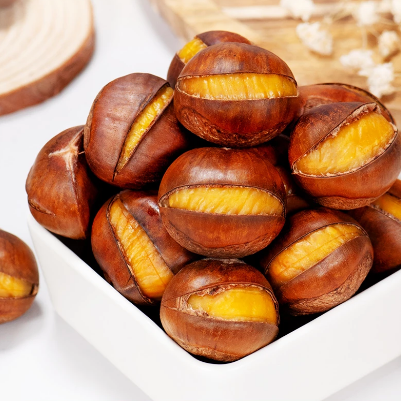 糖炒栗子炒熟板栗子仁新鲜开口好剥皮带壳散装休闲零食坚干果