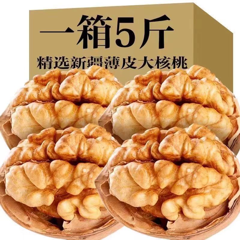 新疆正宗纸皮核桃精选果新疆纸皮核桃手捏即即开孕妇坚果零食