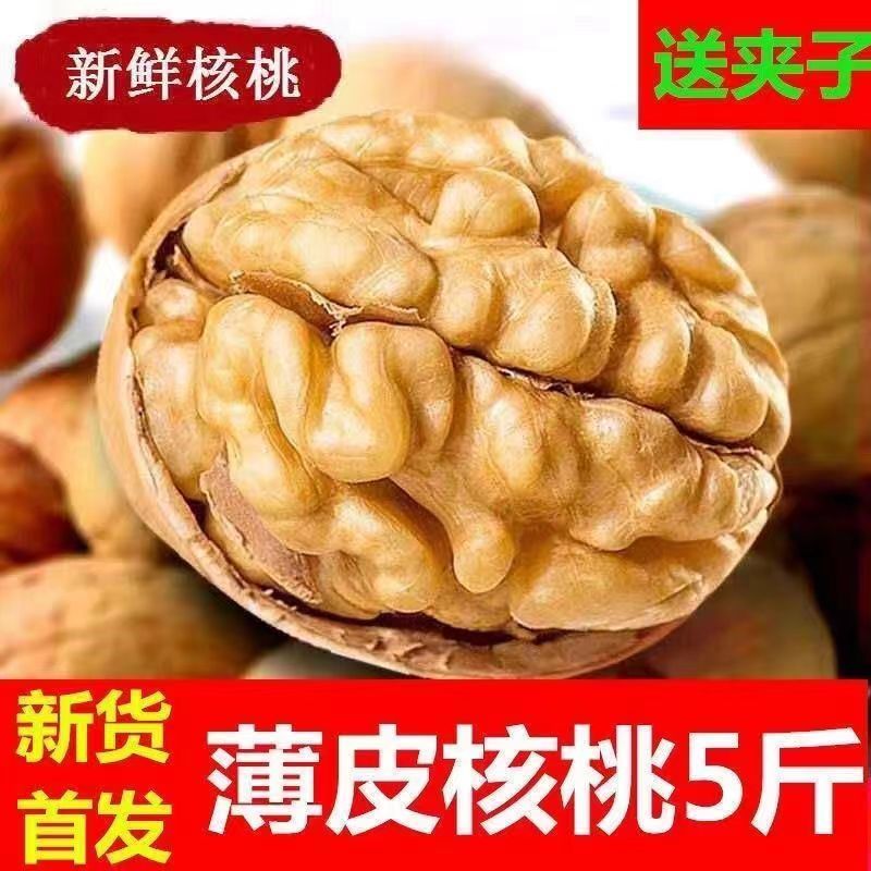 新疆正宗纸皮核桃精选果新疆纸皮核桃手捏即即开孕妇坚果零食