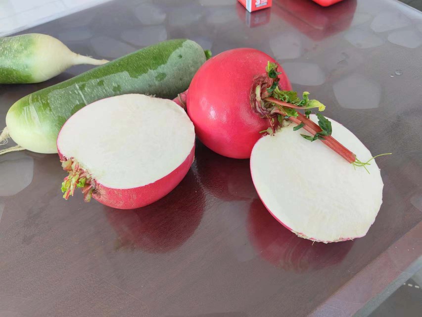 红皮萝卜与白萝卜的外观对比