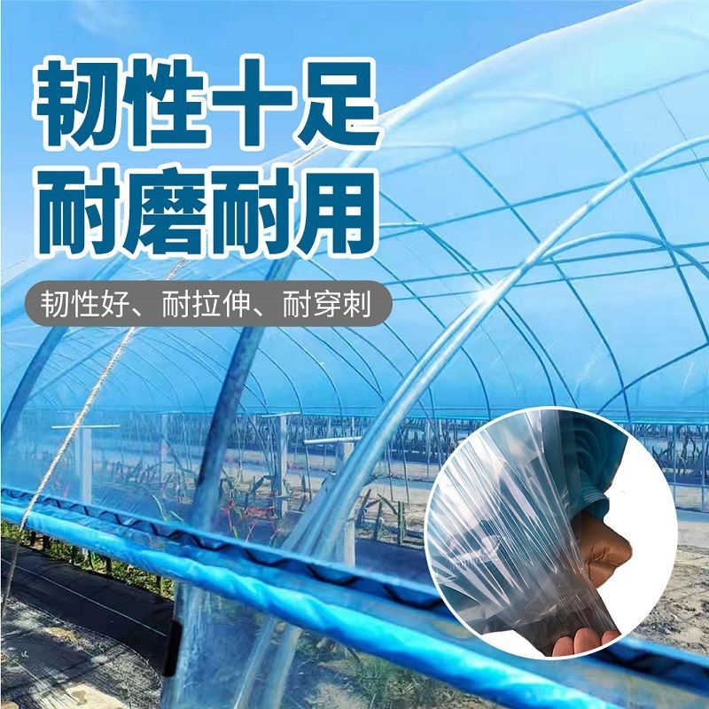 进口抗老化大棚膜，淡蓝色无滴膜，高透光EVA5+2PO膜