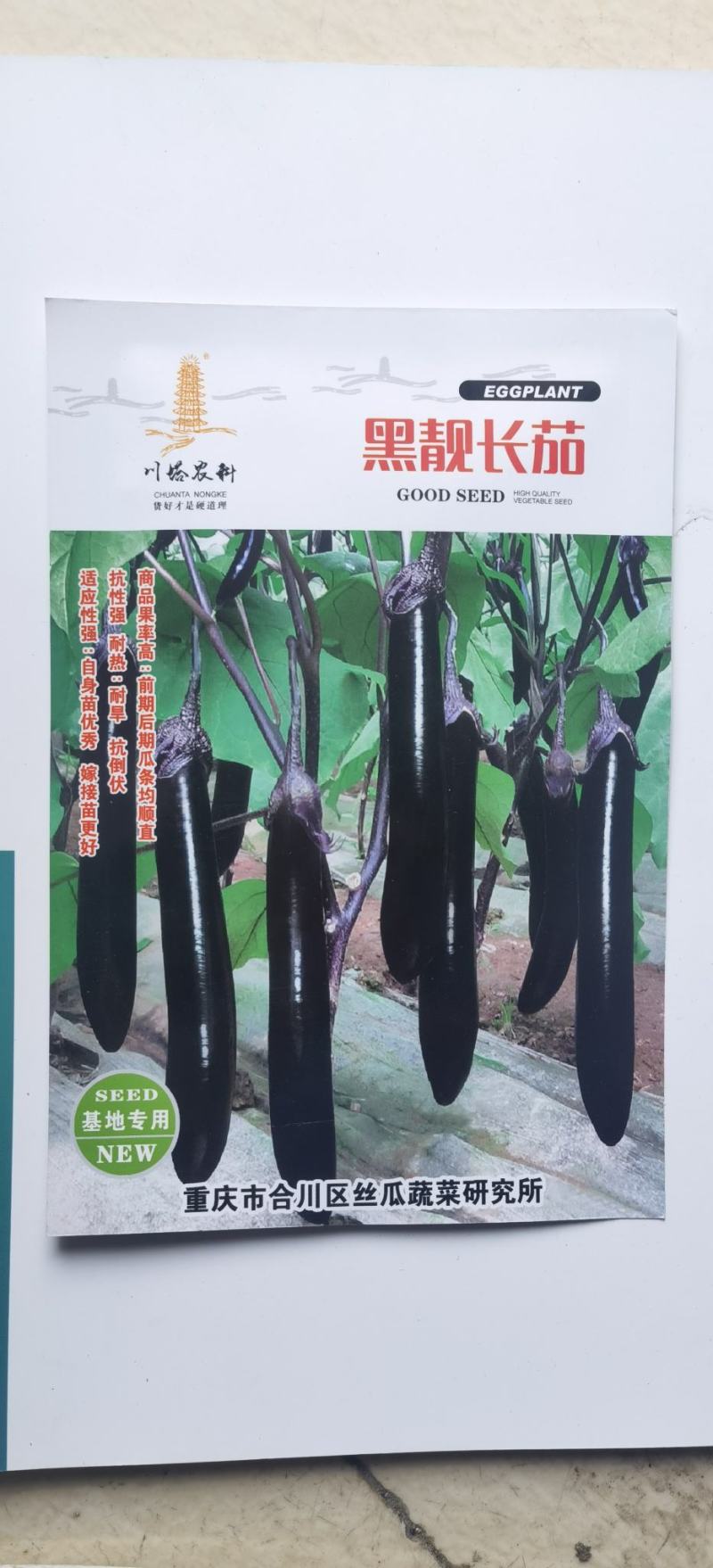 茄子种子黑靓长茄商品果率高前后期果均顺直耐热耐旱