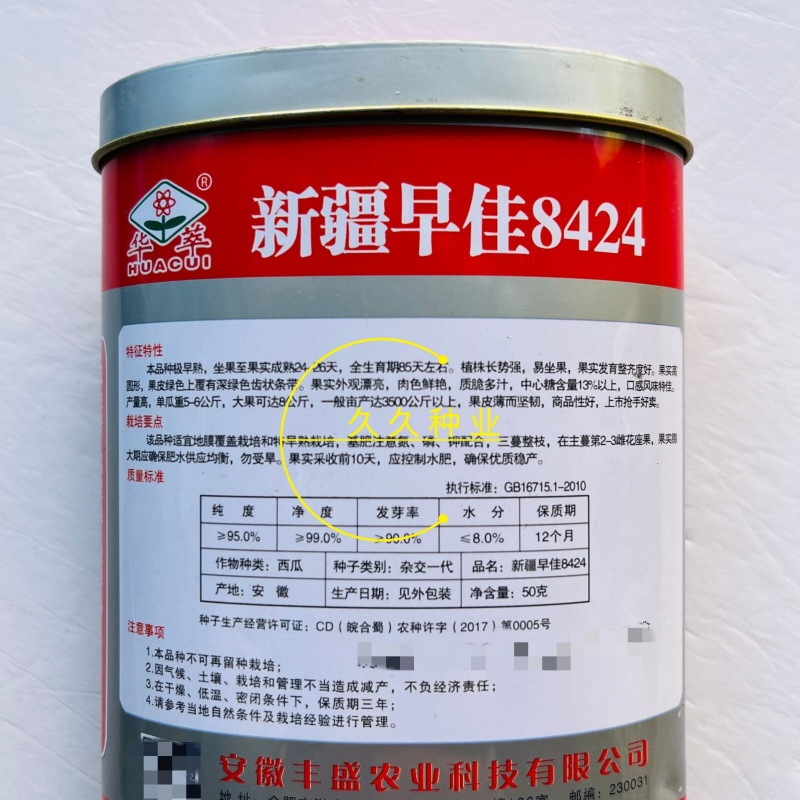 新疆早佳8424西瓜种子早熟种籽大果型四季美都懒汉甜王瓜