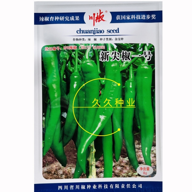 新尖椒一号辣椒种子早熟丰产粗羊角型辣椒种子微辣羊角形