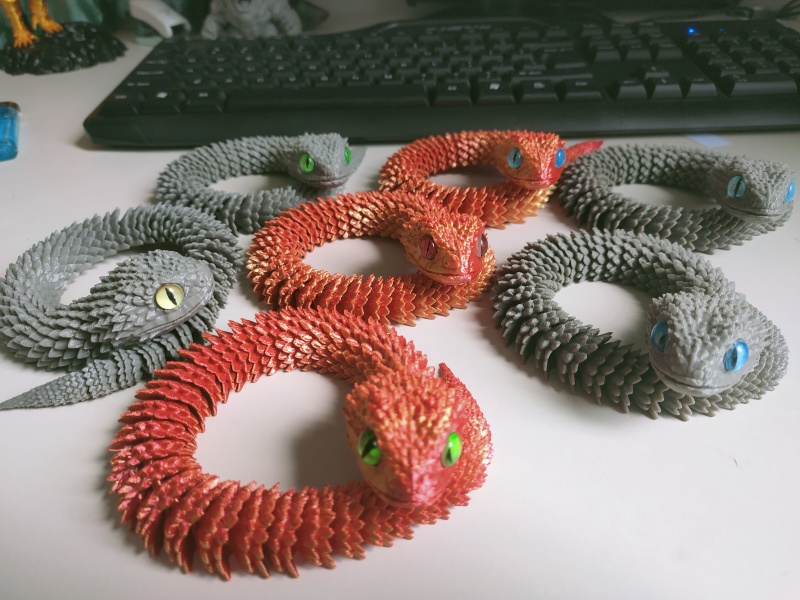 地摊火爆3D打印中国龙蛇水晶龙带翅膀水晶龙