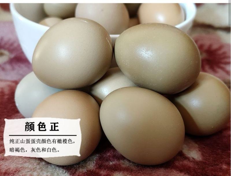 七彩山鸡蛋宝宝辅食新鲜鸡蛋土鸡蛋笨鸡蛋月子鸡蛋礼盒装整箱