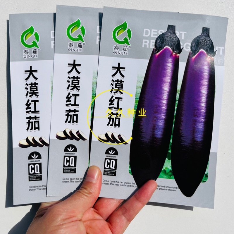大漠红茄种子中早熟杂交杂交紫红长茄种籽不早衰抗病强春秋季