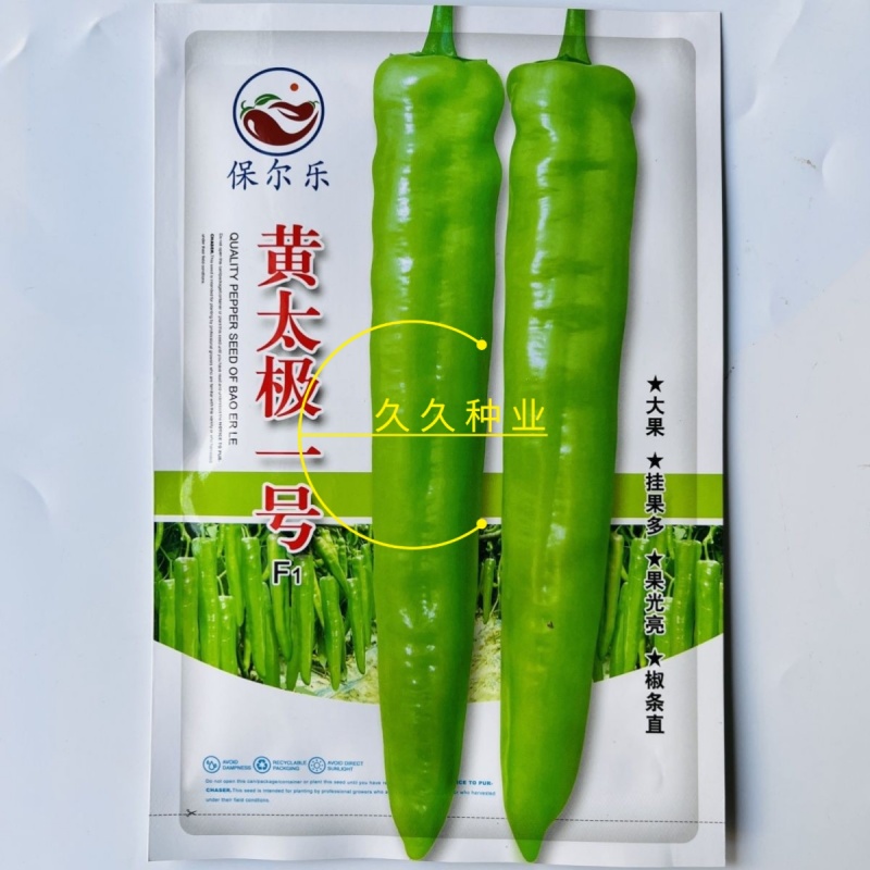 黄太极一号辣椒种子大果黄绿皮尖椒种籽中早熟长条羊角椒种籽