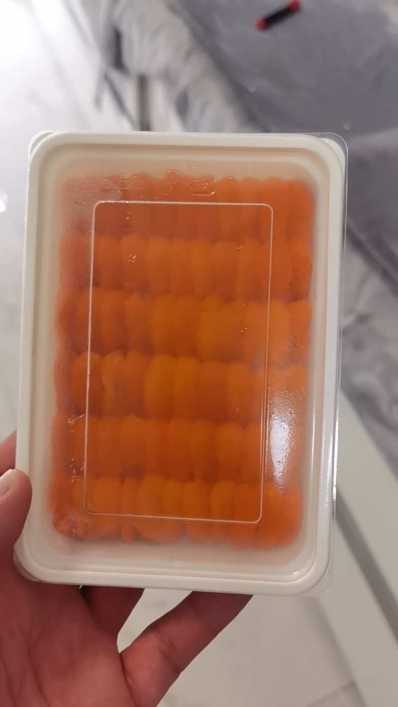 大连马粪海胆一盒装100g/盒新鲜活剥冷冻海胆肉日料