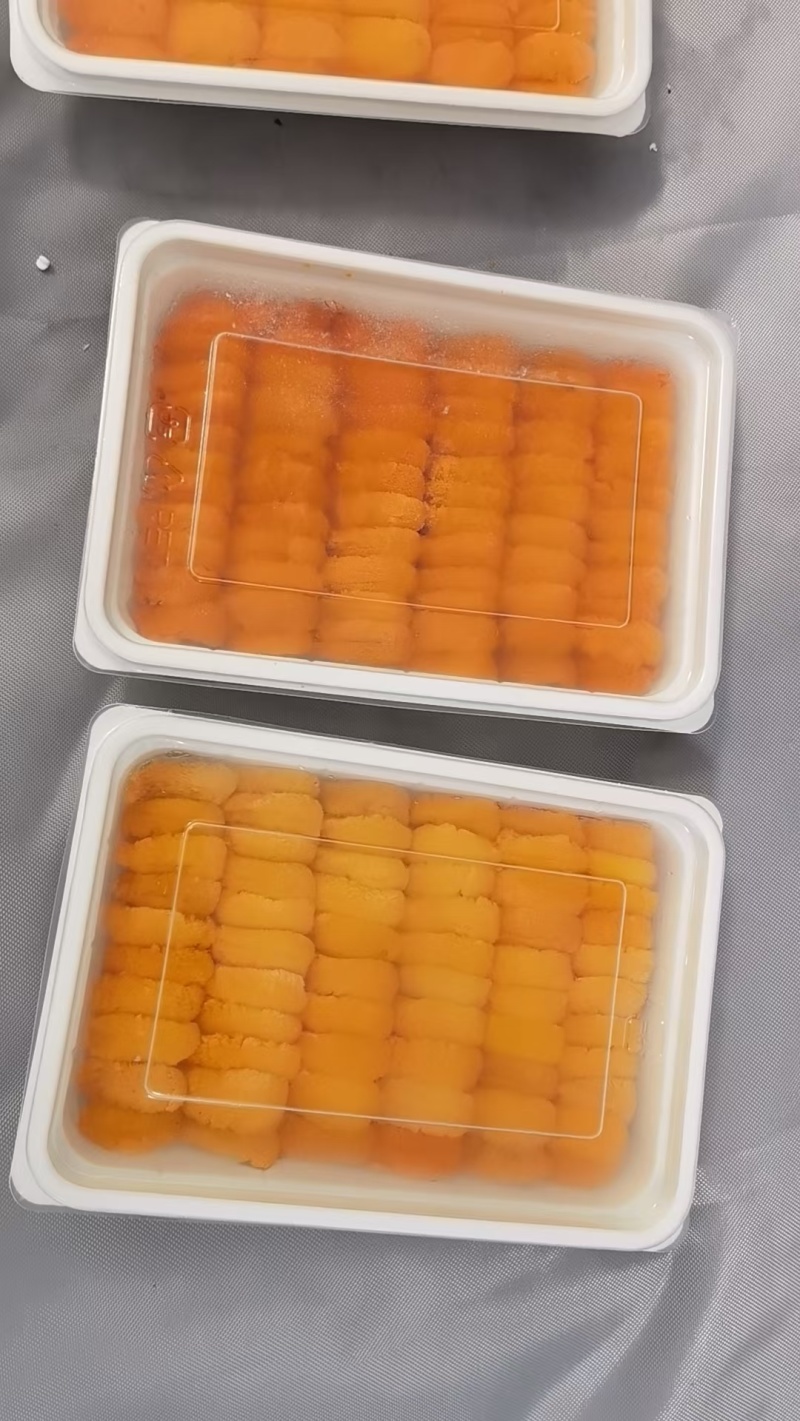 大连马粪海胆一盒装100g/盒新鲜活剥冷冻海胆肉日料