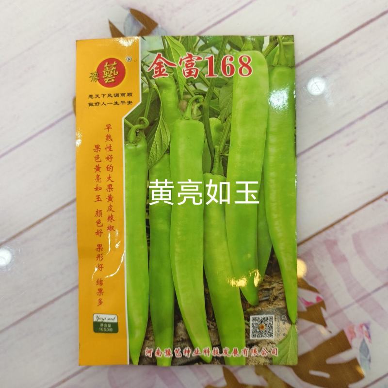 金富168黄皮大辣椒种子早熟叶片小单果100克长28厘米