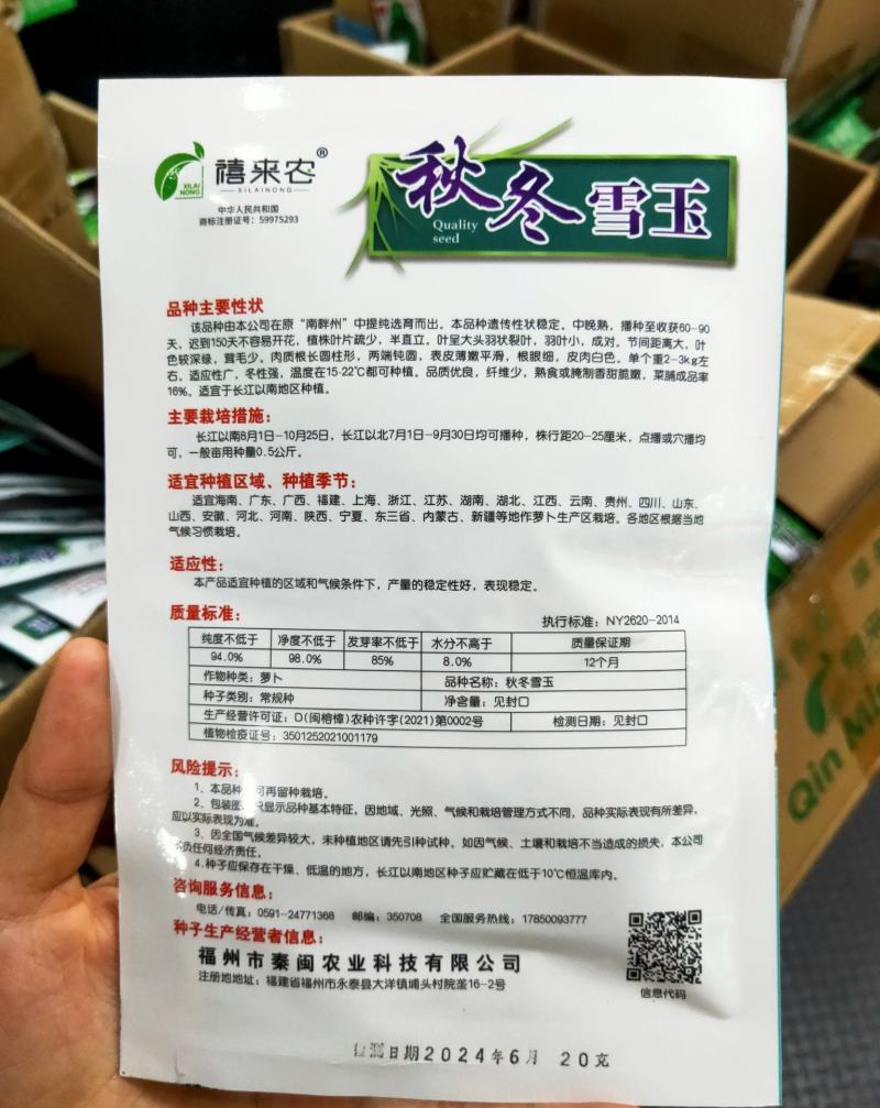 秋冬雪玉白萝卜种子中晚熟皮肉白色单株约2-3kg耐寒性好