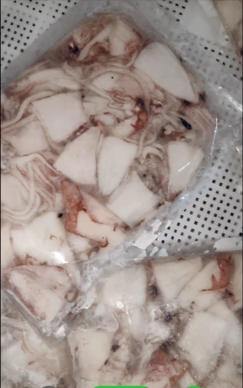 北海小鱿鱼，小笔管，去内脏切段鱿鱼