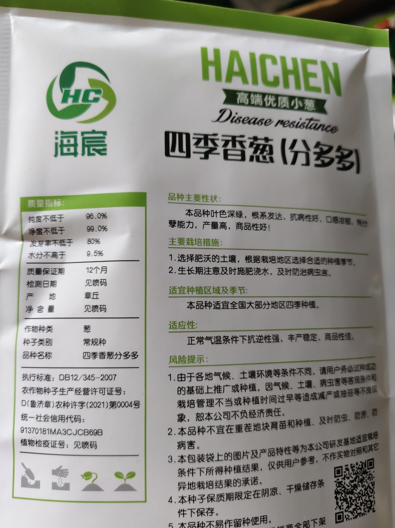 分多多山东章丘葱种子四季分葱种子