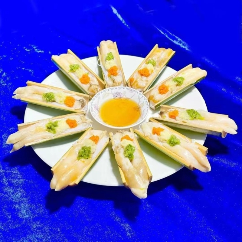 蒜蓉竹蛏烧烤，清真食材宴会酒席专用海鲜水产批发