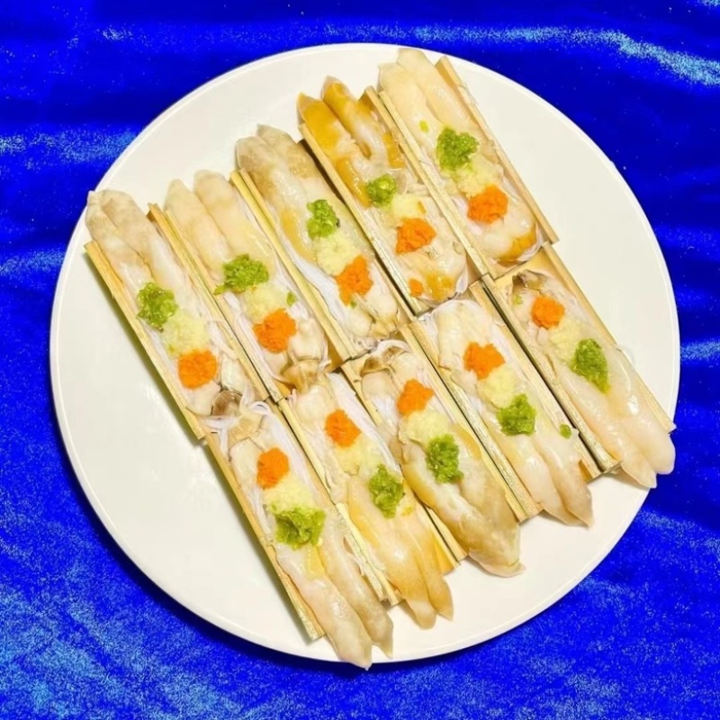 蒜蓉竹蛏烧烤，清真食材宴会酒席专用海鲜水产批发