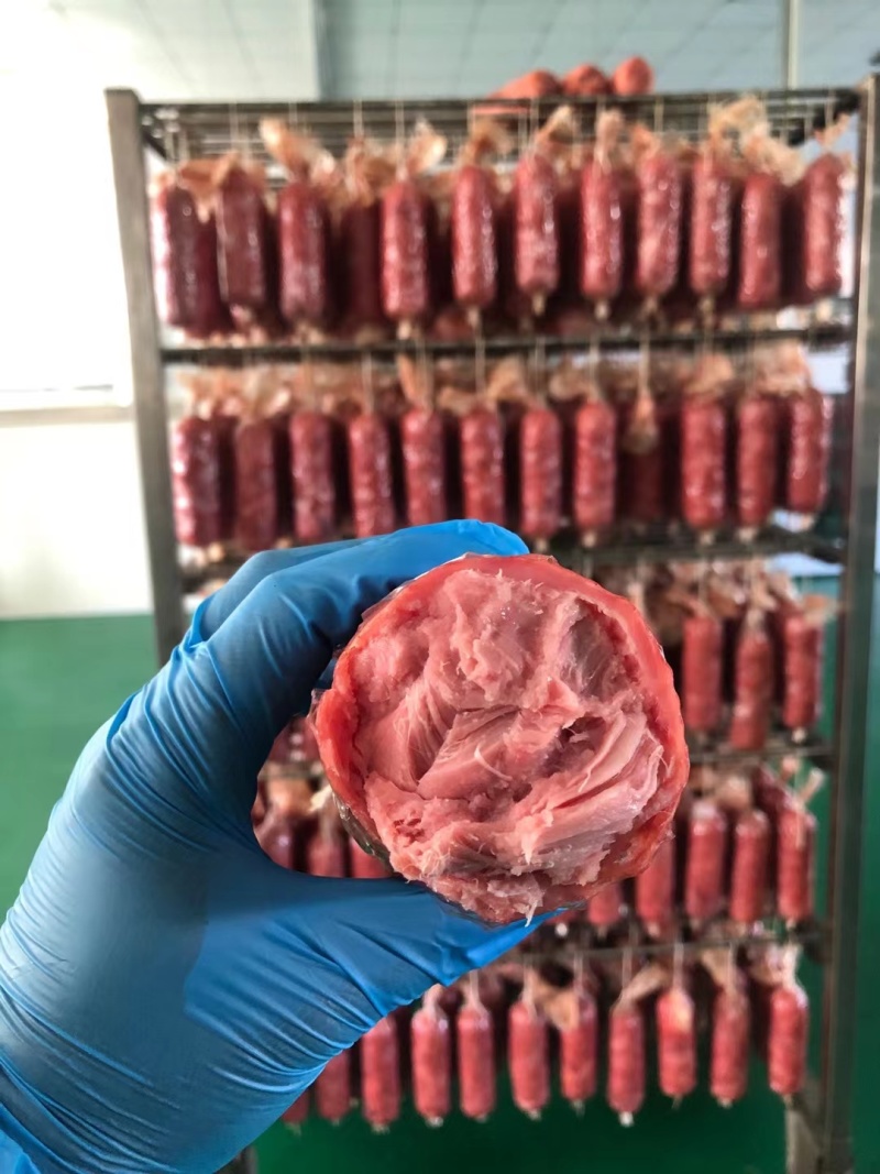 400g正宗青岛老火腿，纯手工果木熏烤大肉块真，源头厂家