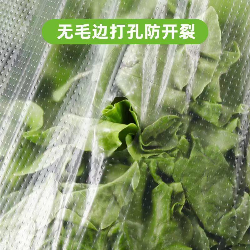 蔬菜水果冬秋专用防雾透气打孔塑料袋手提保鲜社区团购方便袋
