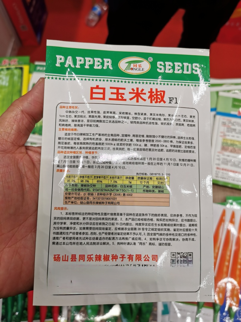 小米椒种子白玉小米辣种籽早中熟泡椒白米椒野山椒基地