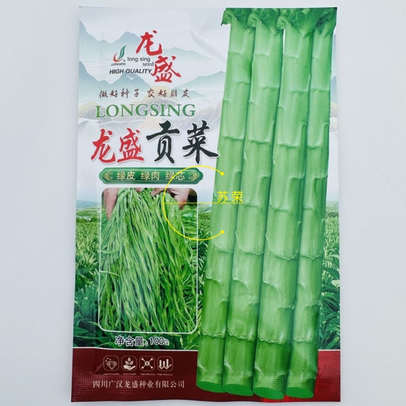 龙盛贡菜种子云南四川皖特色蔬菜绿皮绿肉脆嫩特长贡菜种籽