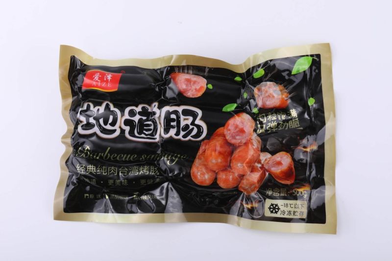 纯肉地道肠，纯猪肉500克/包8根，味道香醇，爆汁可口