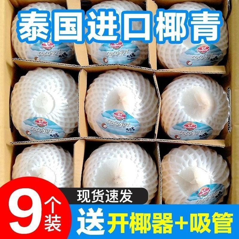 【9个超大果1200g+】泰国进口椰青奶香水原箱装巨无霸