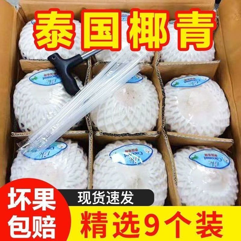 【9个超大果1200g+】泰国进口椰青奶香水原箱装巨无霸