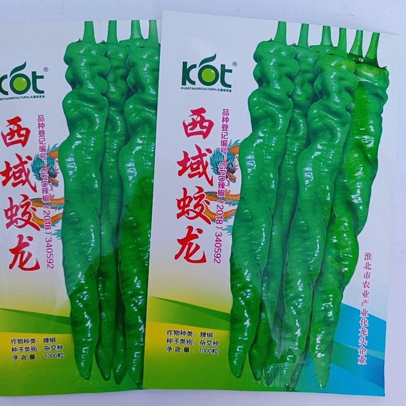 西域蛟龙螺丝椒种子早熟皮薄肉厚高产辣椒种子辣味浓香螺丝椒