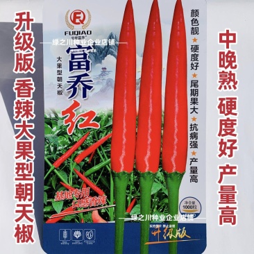 泰国引进富乔红朝天椒种子大号中晚熟单生大果朝天椒种子香辣