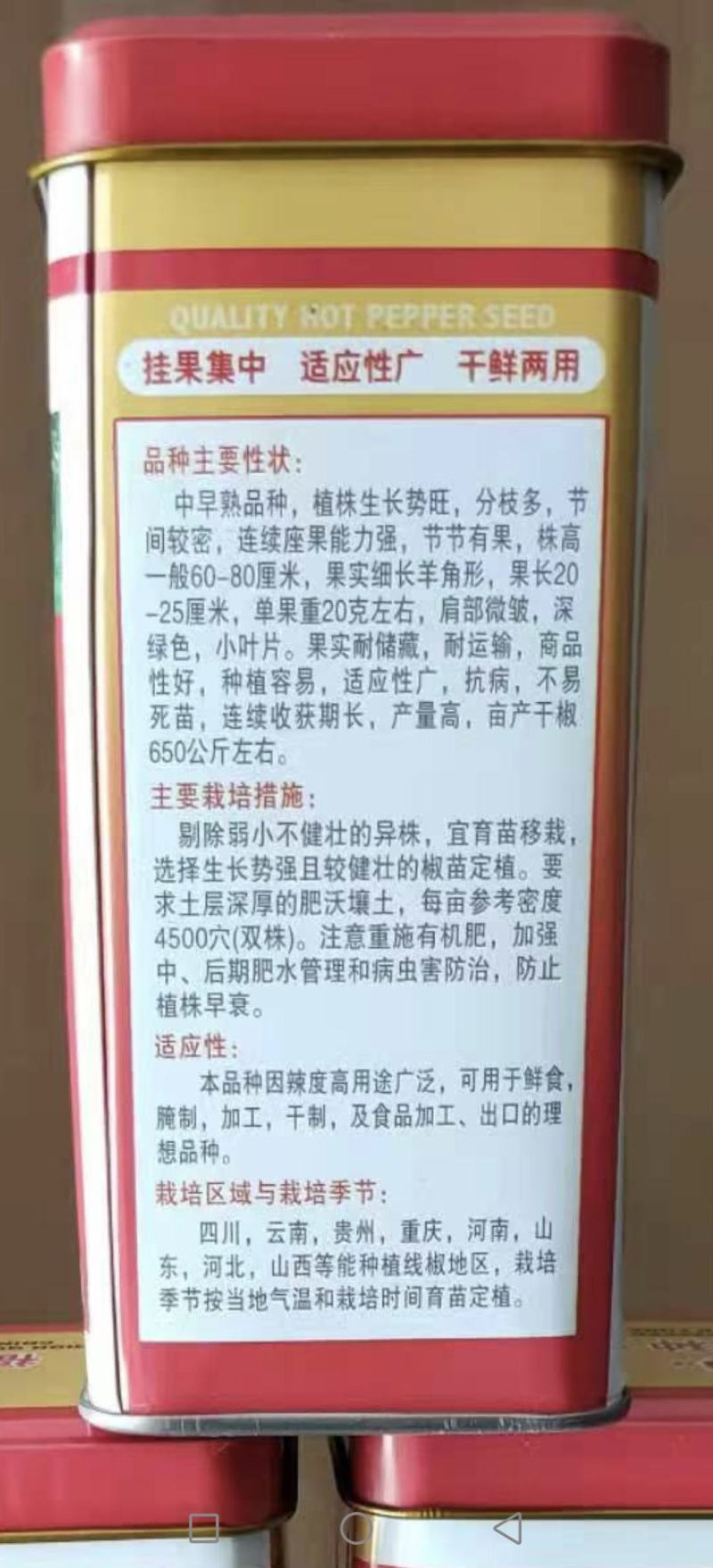 辣椒种子天下**椒育种新突破青红两用辣香结果多