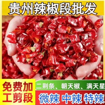 贵州满天星干辣椒辣椒段节子特香特辣中辣微辣商用餐饮批发