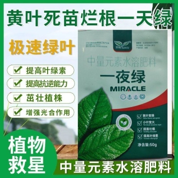 一夜绿一喷绿微量元素肥料植物叶面肥花卉蔬菜绿植黄叶变绿防