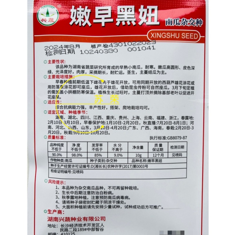 兴蔬嫩早黑妞南瓜种子早熟小南瓜耐寒深绿色小青瓜