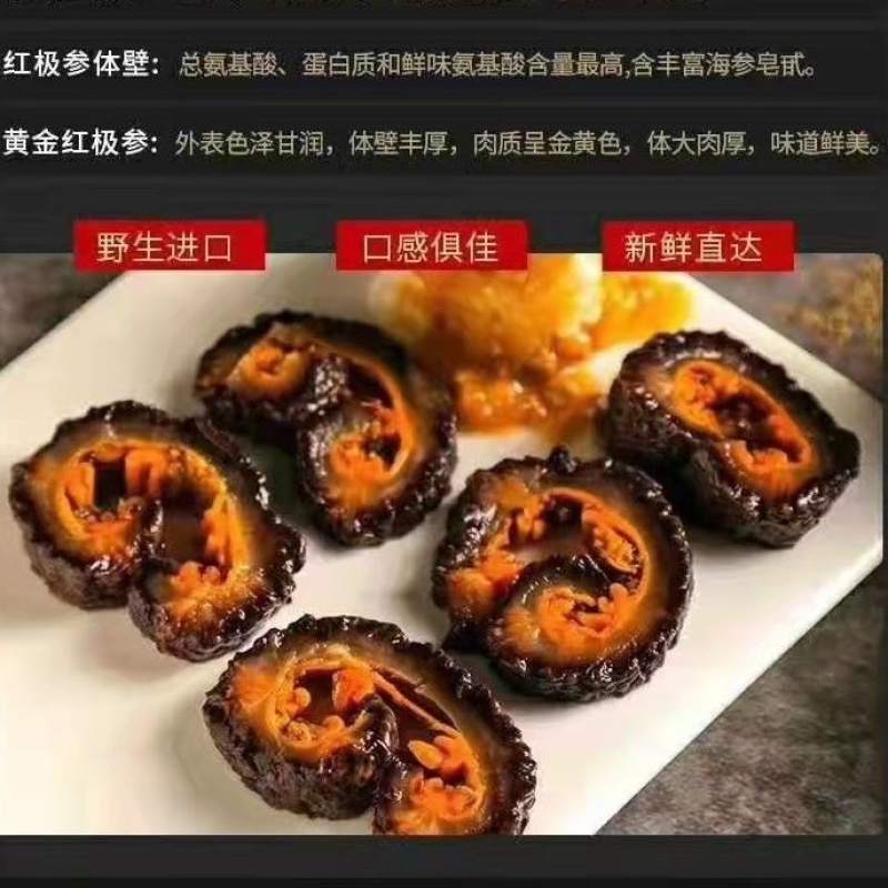 北极红参圈即食海参